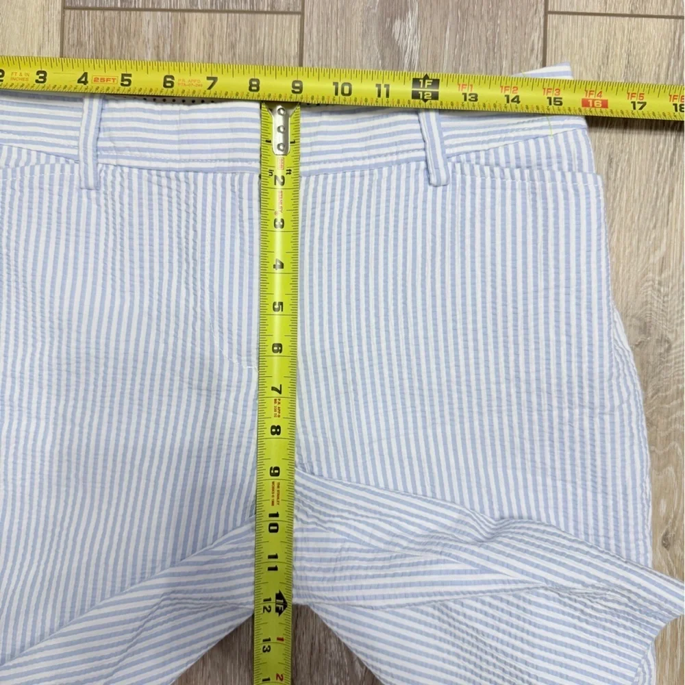 #12)  Talbots Blue and White Striped Women 9” Shorts